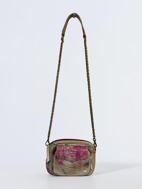 Claris Virot Charly Python Tie Dye Multicolor Gold Chain Purse Bag